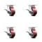 Service Caster 4 Inch Kingpinless Poly on Aluminum Wheel Swivel Caster Set with Brakes SCC SCC-KP30S420-PAR-SLB-4 - alternate 1